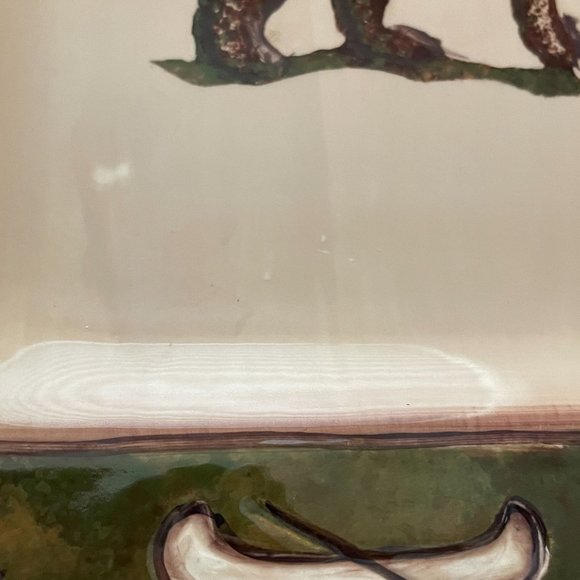 Clay Art Rustic Lodge Figural Salad Plate Bear Small Serving Plate Wood Land - Picture 8 of 11